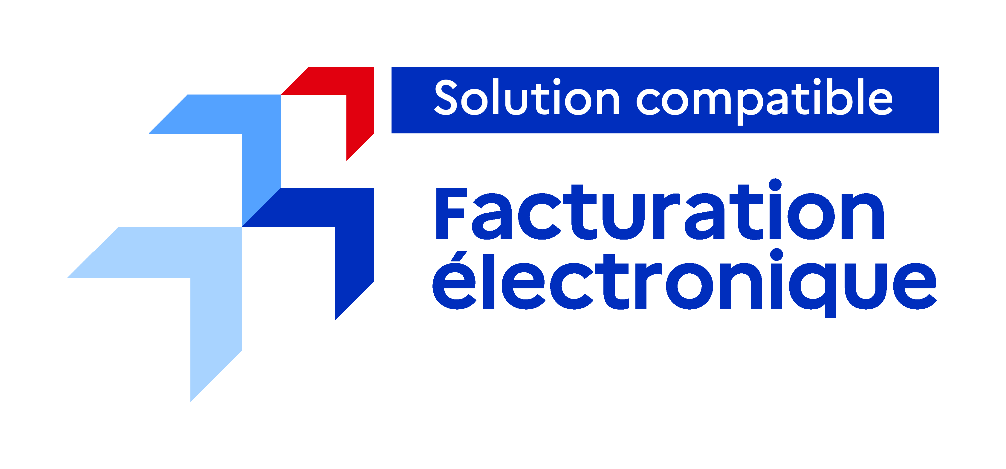 Logotype officiel « Solution compatible — Facturation électronique » (DGFiP)